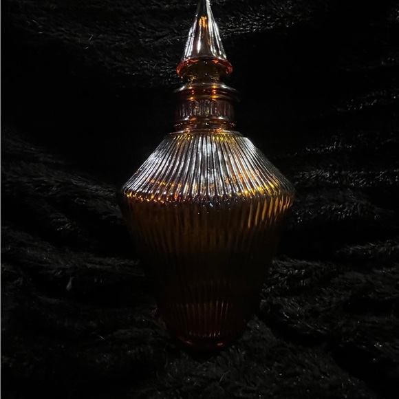 Vintage amber MCM decanter ribbed - Picture 7 of 8